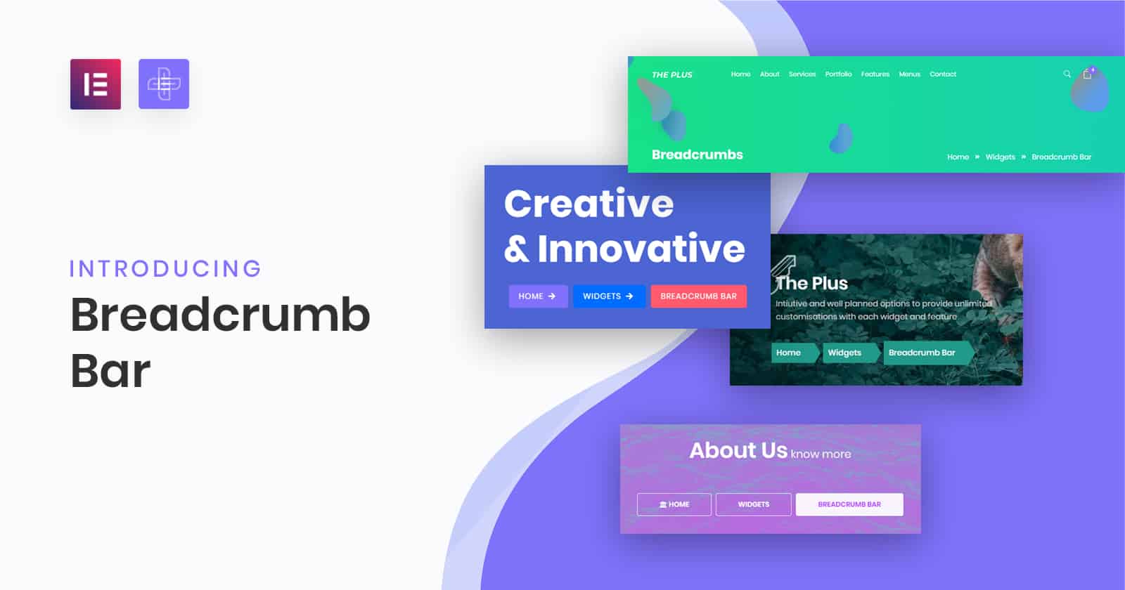 Breadcrumb Bar widget for elementor | The Plus Addons for Elementor