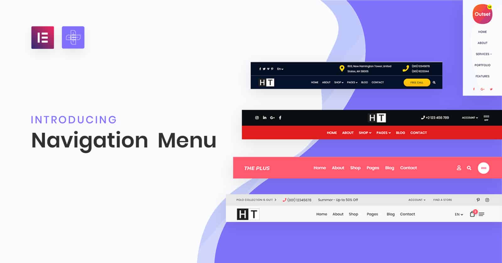 Header/Navigation Builder widget for elementor | The Plus Addons for Elementor