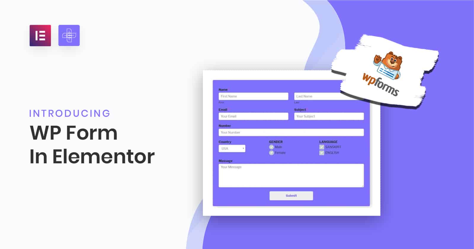 WPForms Widget for elementor | The Plus Addons for Elementor