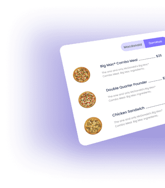 Toggle Food Menu
