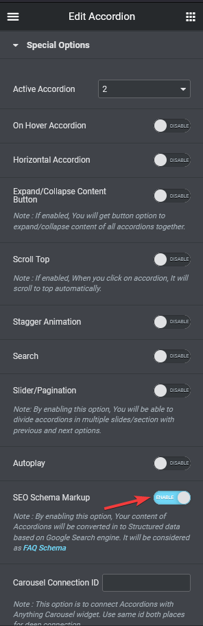 accordion schema markup