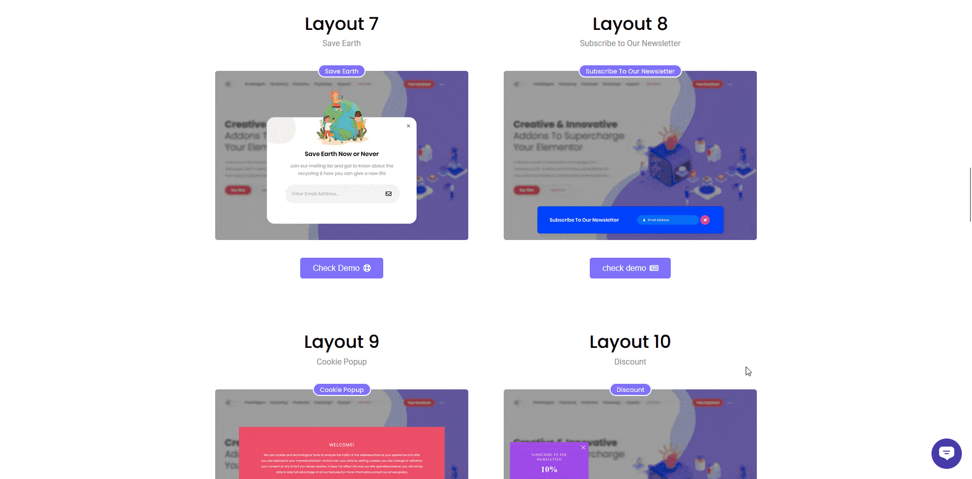 elementor template popup demo