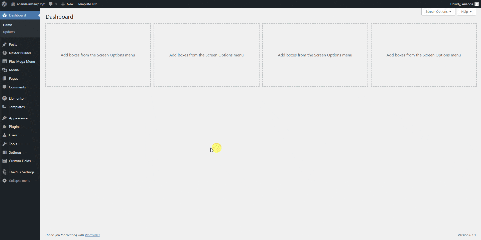 cross domain template create